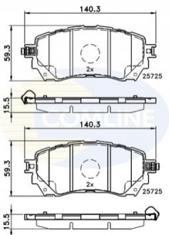 Комплект тормозных колодок, дисковый тормоз COMLINE CBP32237 (фото 1)