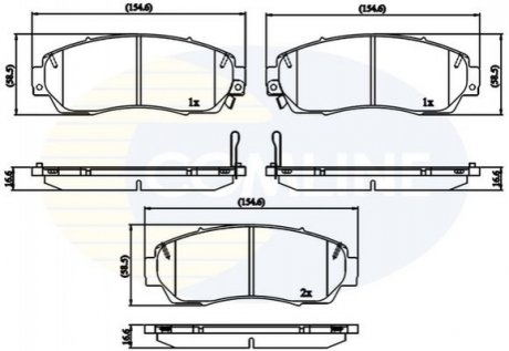 - Тормозные колодки для дисков COMLINE CBP32273 (фото 1)