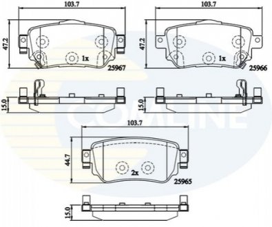 - Тормозные колодки для дисков COMLINE CBP32277 (фото 1)