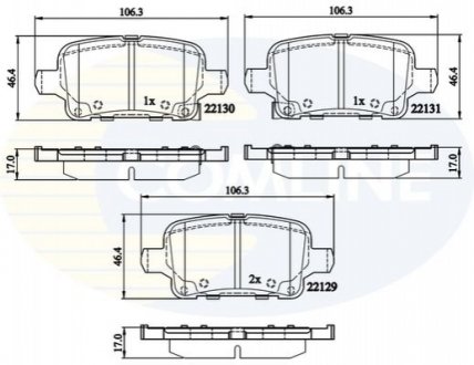 Гальмівні колодки COMLINE CBP32307