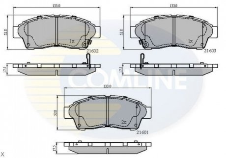 - Тормозные колодки для дисков COMLINE CBP3260