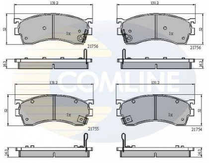 Гальмівні колодки COMLINE CBP3326