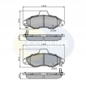 Гальмівні колодки COMLINE CBP3393 (фото 1)