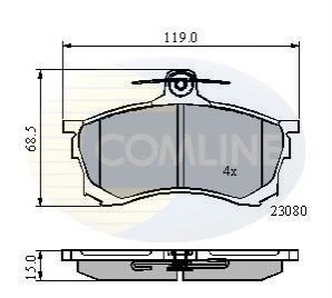 - Гальмівні колодки до дисків COMLINE CBP3452 (фото 1)