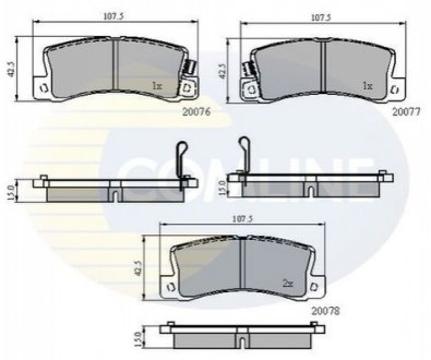 - Тормозные колодки для дисков COMLINE CBP3458 (фото 1)