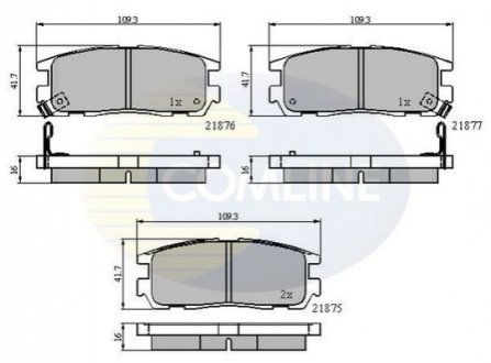 - Тормозные колодки для дисков COMLINE CBP3461