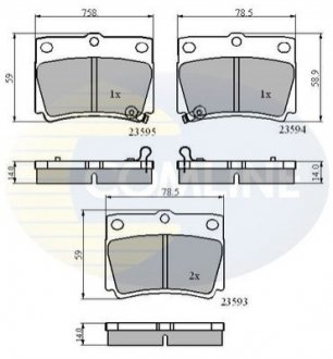 - Тормозные колодки для дисков COMLINE CBP3775 (фото 1)