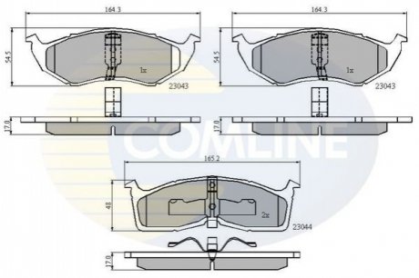 - Тормозные колодки для дисков COMLINE CBP3850