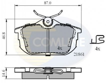 - Тормозные колодки для дисков COMLINE CBP3945