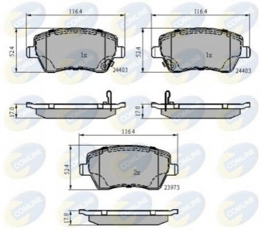 Гальмівні колодки COMLINE CBP3984