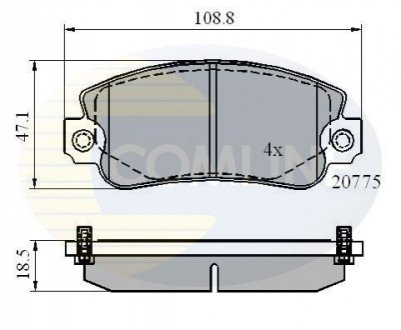 - Гальмівні колодки до дисків COMLINE CBP4129 (фото 1)