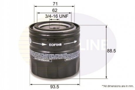 - Фільтр оливи (аналогWL7067/OC383) COMLINE EOF046 (фото 1)