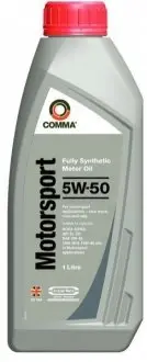 Масло для двигателя COMMA MOTORSPORT5W501L Купить в Украине