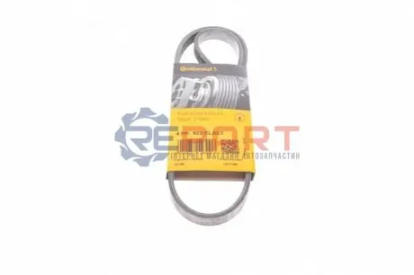 Ремінь генератора Renault Kangoo/Nissan Kubistar 1.2 16V 97- Contitech 4PK922ELAST Купити в Україні