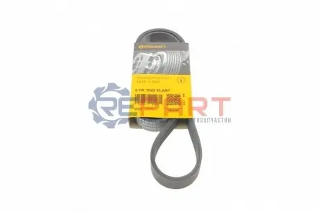 Поліклиновий ремінь (6PK1042) FORD FIESTA V, FOCUS I, FOCUS II, FUSION MAZDA 2 1.2-1.6LPG 10.98-12.12 Contitech 6PK1042ELAST Купити в Україні