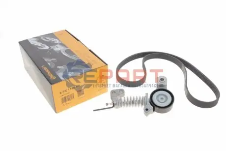 Комплект ременя генератора Volvo S60/S80/S90/V40/V60/V70/V90/XC40/XC60/XC70/XC90 2.0D 13- Contitech 6PK1180K4 Купити в Україні