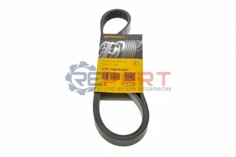 Поліклиновий ремінь (6PK1249) VOLVO C30, S40 II, V50 FORD C-MAX, FOCUS II 1.8-2.0LPG 04.04-12.12 Contitech 6PK1249ELAST Купити в Україні