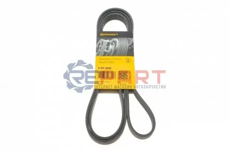 Фото 1 — Ремінь генератора MB Vito OM601/602 (AC)/ M111 (PS) Contitech (6PK2020) Фото Ремінь генератора MB Vito OM601/602 (AC)/ M111 (PS) Contitech (6PK2020) зображення 1