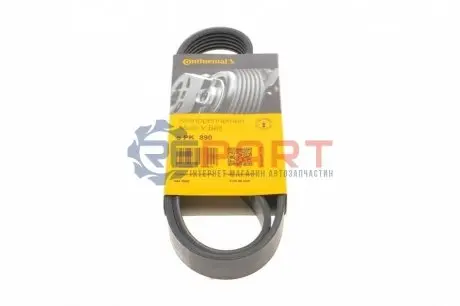 Ремінь генератора Citroen C4/C5 14-/Renault Kangoo/Clio 1.9D 97- (6PK893XS) Contitech 6PK890 Купити в Україні