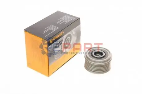 Фото Шків генератора Mazda 3/6 1.6-2.3 02-14/Nissan Micra/Note 1.2 12-/Peugeot 4007 2.4 16V 07-13 Contitech (AP9080) зображення 1