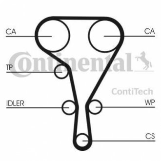 Комплект (ремінь+ролики))) Contitech CT 1130 K2 (фото 1)