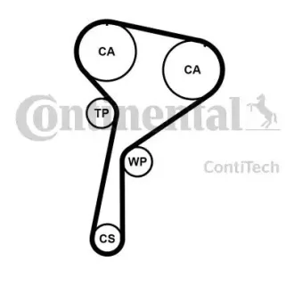 Комплект ремня ГРМ с насосом воды CONTINENTAL Contitech CT1184WP1