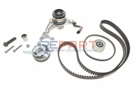 Комплект ГРМ (ремінь + ролик + водяний насос) AUDI A3, A4 ALLROAD B9, A4 B9, A5, A6 ALLROAD C8, A6 C8, A7, Q2, Q3, Q5 CUPRA FORMENTOR FORD TRANSIT CONNECT V761 SEAT ATECA, LEON 2.0D/2.0DH 11.14 Contitech CT1229WP2 PRO Купити в Україні