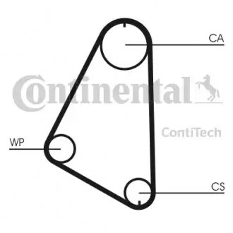 ПАС ПРИВОДНИЙ 101z OPEL CORSA 1,2 82- Contitech CT526 (фото 1)