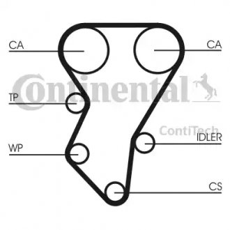 ПАС ПРИВОДНИЙ 133z CITROEN BX 1.9GTi 16V 03/88-93 Contitech CT588 (фото 1)