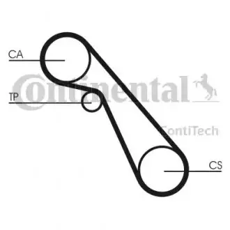 Ремінь ГРМ FIAT CROMA LANCIA THEMA 2.4D/2.5D 11.84-08.96 Contitech CT703 Купити в Україні