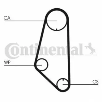 Комплект ГРМ (ремінь + помпа) SEAT CORDOBA, IBIZA II VW GOLF III, VENTO 1.6 09.92-10.02 Contitech CT732WP1 Купити в Україні