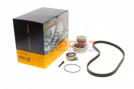 Комплект ГРМ (ремінь + ролик + водяний насос) CHEVROLET CORSA DAEWOO NEXIA OPEL ASTRA F, ASTRA F CLASSIC, ASTRA G, COMBO, CORSA A, CORSA A TR, CORSA B, KADETT E, KADETT E COMBO 1.2-2.0 09.86-04.05 Contitech CT874WP2 Купити в Україні