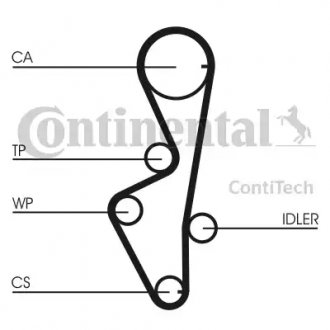 ПАС ПРИВОДНИЙ 117z NISSAN SUNNY 1.7D/TD 82- Contitech CT916 (фото 1)