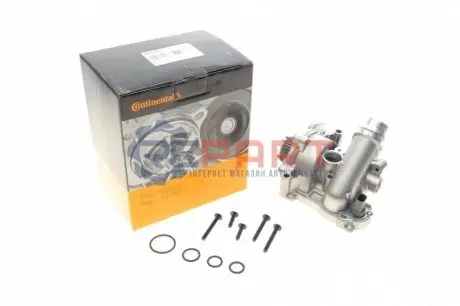 Помпа води Audi A3-A8/Skoda Octavia 1.8TSI/2.0RS/VW Golf V/VI 2.0TSI 06- (+термостат, датчик t) Contitech WP6102 Купить в Украине