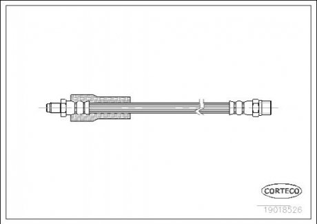 Тормозной шланг CORTECO 19018526 (фото 1)
