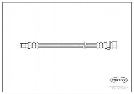 Тормозной шланг CORTECO 19020363 (фото 1)
