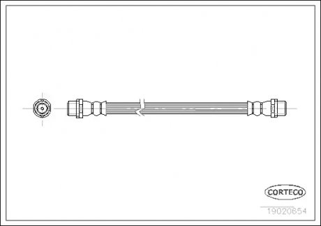 Тормозной шланг CORTECO 19020654