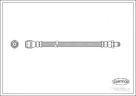 Шланг гальмівний (задній) MB C-class/CLK/E-class/S-class 93-11 CORTECO 19025825