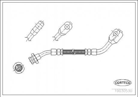 Шланг гальмівний CORTECO 19030530 (фото 1)