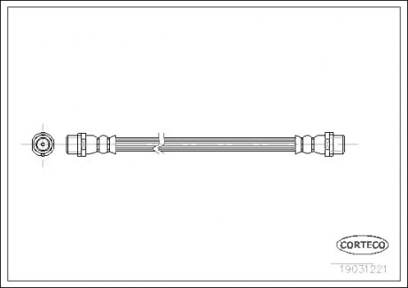 Тормозной шланг DB412 (+ABS) 235mm - (2D0611775A, 9044280435) CORTECO 19031221