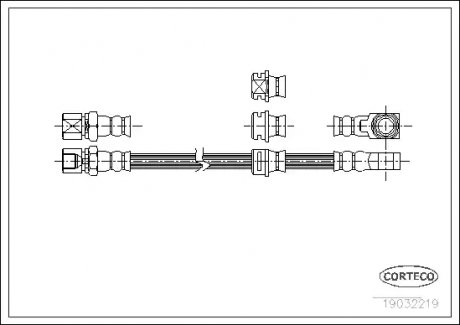 Тормозной шланг CORTECO 19032219