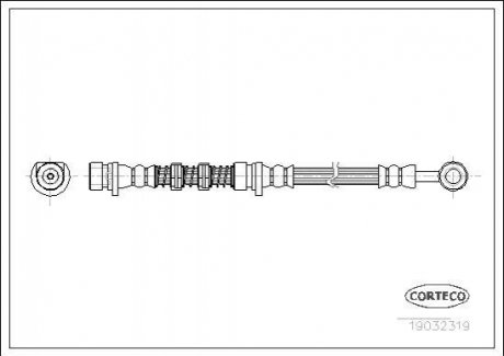 Шланг гальмівний CORTECO 19032319