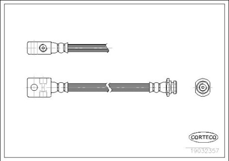 Тормозной шланг CORTECO 19032357 (фото 1)