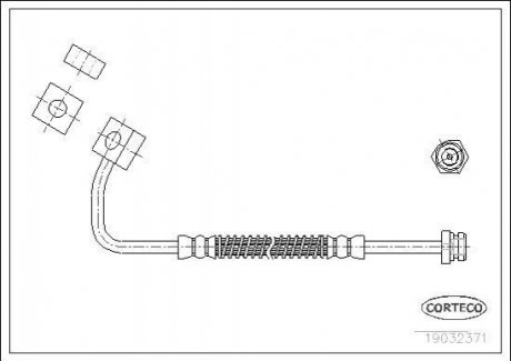 Тормозной шланг CORTECO 19032371 (фото 1)