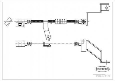 Тормозной шланг CORTECO 19032429 (фото 1)