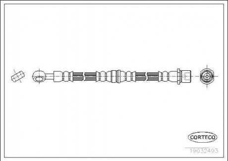 Тормозной шланг CORTECO 19032493 (фото 1)