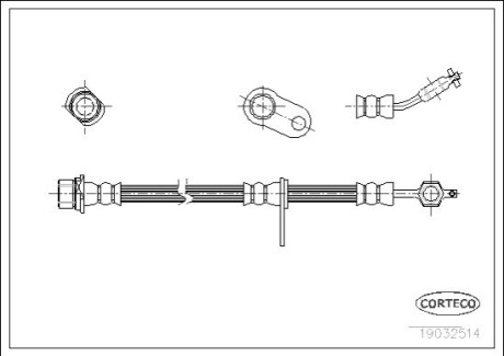 Тормозной шланг CORTECO 19032514 (фото 1)