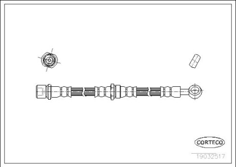 Тормозной шланг CORTECO 19032517 (фото 1)