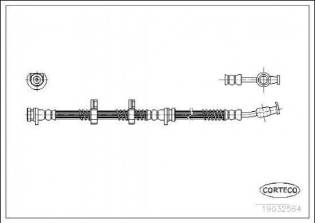 Тормозной шланг CORTECO 19032564 (фото 1)