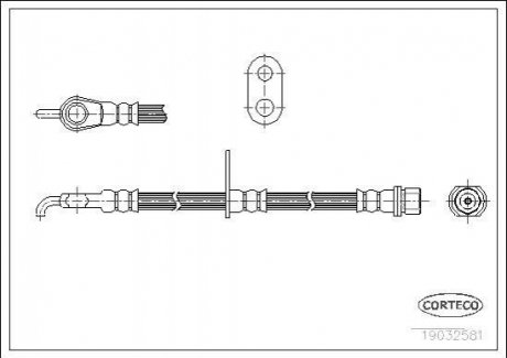 Тормозной шланг CORTECO 19032581 (фото 1)